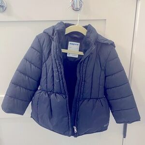 Girls Mayoral Navy Blue Puffer